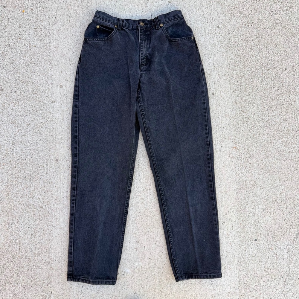Vintage Liz Claiborne Lizwear Classic Fit Jeans Size 6S Black Wash 90s Mom Jeans